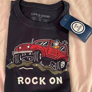 Life is Good “Rock On” Jeep T-Shirt